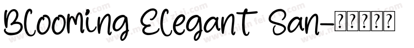 Blooming Elegant San字体转换